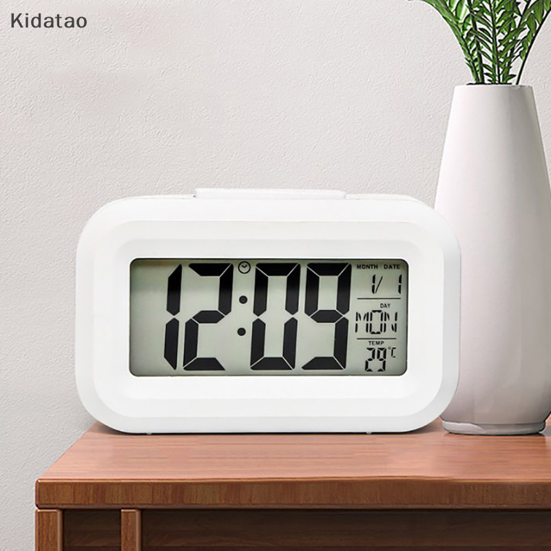 Kidatao LED Digital Night Glow นาฬิกาปลุกอิเล็กทรอนิกส์สําหรับ Home Office Backlight Snooze ปฏิทินนาฬิกาอุณหภูมินาฬิกาอิเล็กทรอนิกส์ใหม่