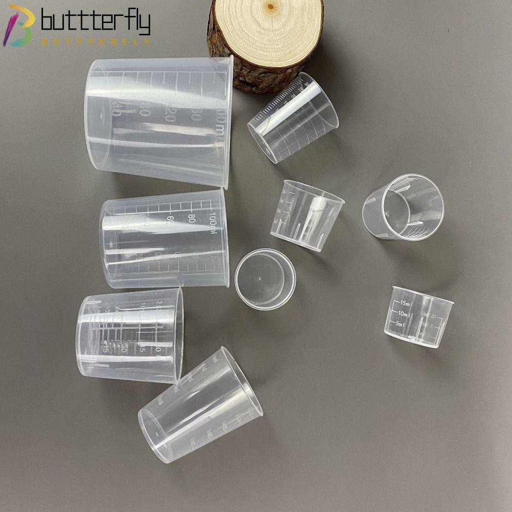 Buttterfly เหยือกตวง, ถ้วยตวงสําเร็จการศึกษาขนาดเล็ก, เครื่องมือวัดภาชนะบรรจุของเหลวพลาสติกขนาดโปร่งใสถ้วยผสมครัวเบเกอรี่