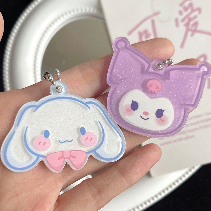 SANRIO อะคริลิค ซานริโอ พวงกุญแจน่ารักและหวาน ของผู้หญิง หัวใจ คุโรมิ มายเมโลดี้การ์ตูนแอนิเมชั่นจี้กระเป๋าอุปกรณ์เสริมของขวัญวันเด็ก