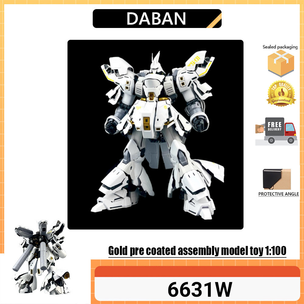 Daban 6631W G sazabi 1: 100 Kazabi Gold Pre-Coating ประกอบของเล่น Mecha รูป MG 1/100 sazabi สีขาว ver.