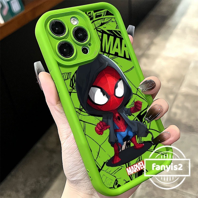 Samsung A06 A16 A35 A55 A15 A05 A05s A54 A14 A34 A13 A52 A52s A03s A02s A12 A50 A30s A50s S23FE Cool Mavel ป้องกันเลนส์กลับเคสโทรศัพท์Spider