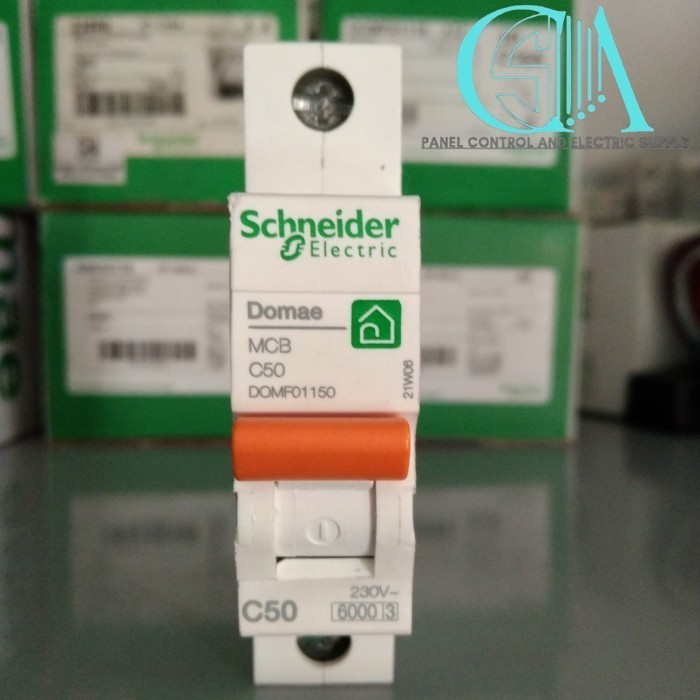 MCB DOMAE ใหม่ 1P 50A 6Ka SCHNEIDER