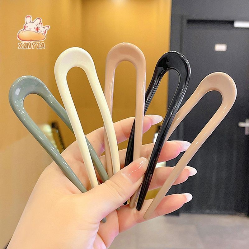 1บาทกิ๊บติดผมรูปตัว Uเรียบง่ายแฟชั่นเกาหลีสําหรับผู้หญิงสไตล์ลำลองทนทานราคาส่งถูกที่สุดเครื่องประดับผมแฟชั่นXINYIA