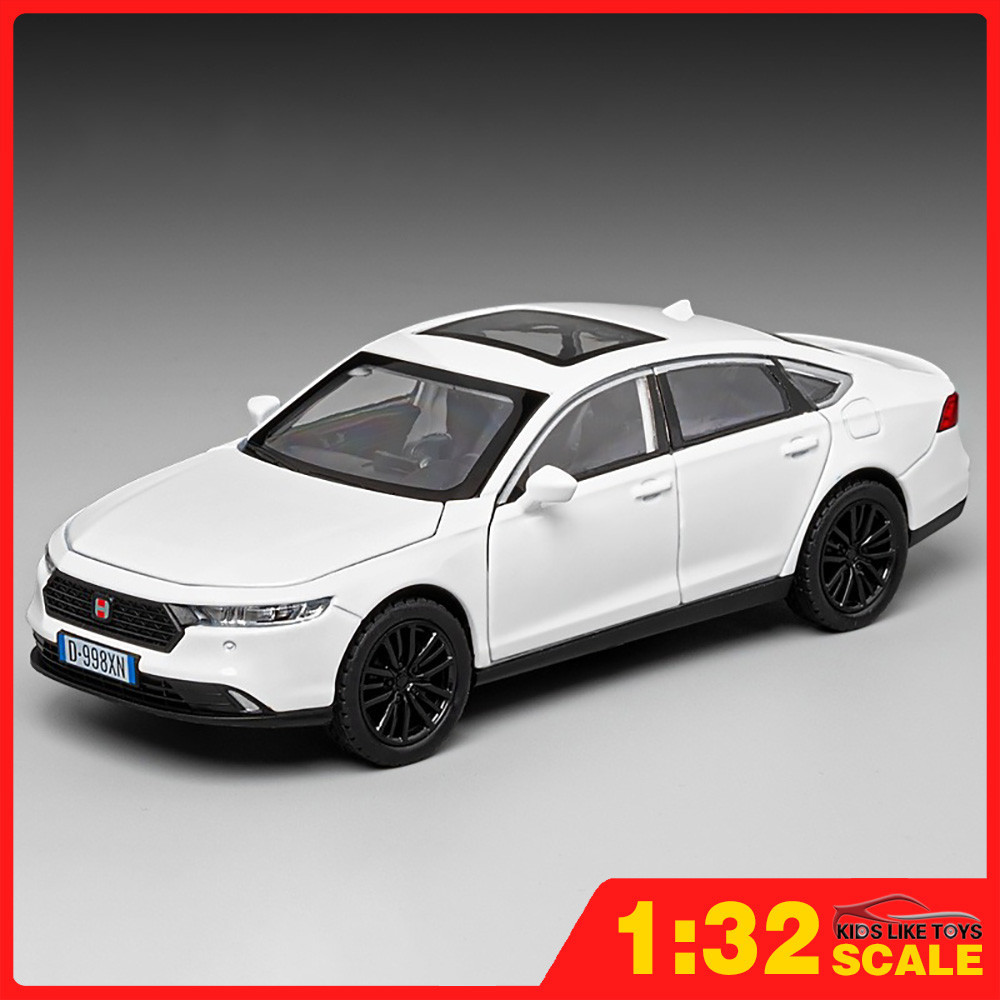 Klt 1:32 Honda Accord โลหะของเล่นรถรุ่นรถ Diecast สําหรับเด็กเด็กจําลองเสียง Light Effect ของขวัญงานอดิเรกคอลเลกชัน