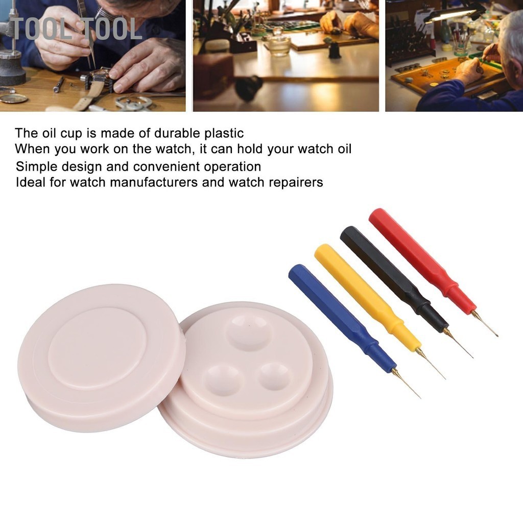 Tool Professional Plastic Watch Oiler Repair Pen with Oil Cup Accessory Kit