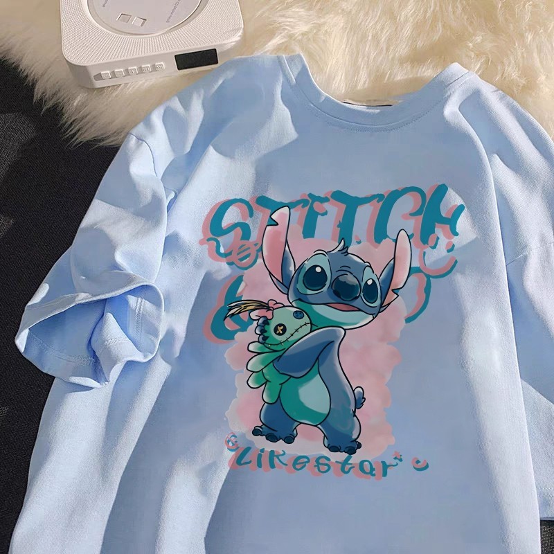 TIHIK เสื้อยืดสีดำ oversize สกรีนลายน่ารัก ผ้าคอตตอน โอเวอร์ไซส์ เนื้อผ้านิ่มม T1824