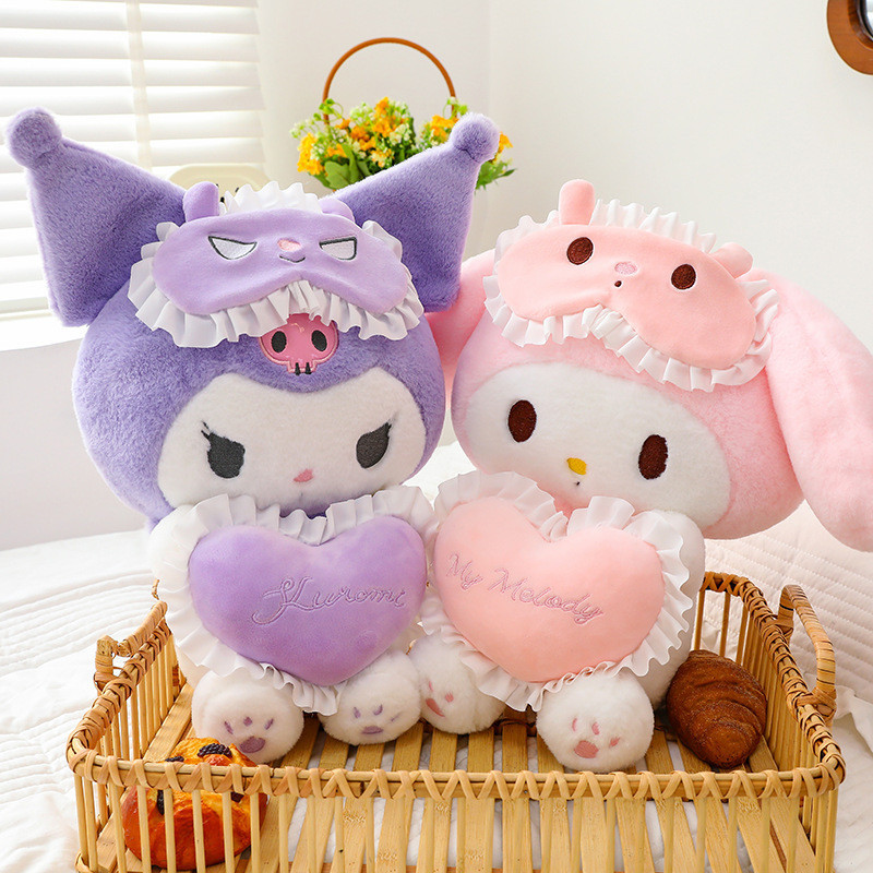 SANRIO 25/35 ซม.Sanrio Kuromi My Melody ตุ๊กตา Plush Kawaii ตุ๊กตาของเล่นของขวัญวันเกิด Plushier การ์ตูนน่ารักหมอนนุ่มของขวัญ