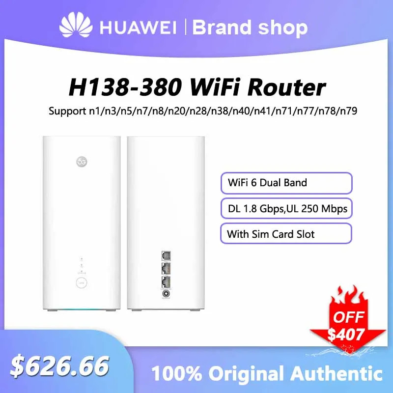 Unlocked Original Huawei H138-380 WiFi Repeater 5G CPE Router Dual Band WiFi 6 Extender Signal Boost