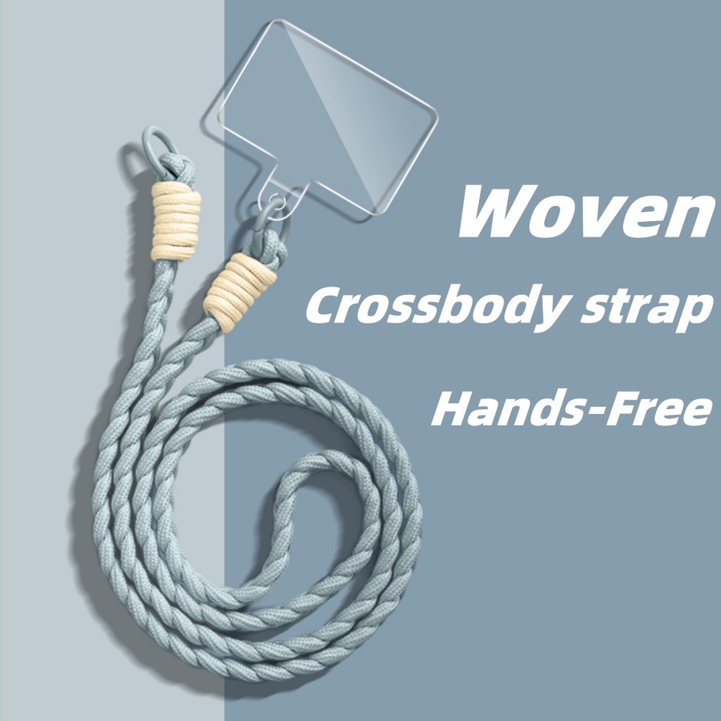 สายสะพายโทรศัพท์ สายคล้องคอ เคสสายสะพาย ใหม่เชือกเส้นเล็กสั้นถัก เชือกคล้องโทรศัพท์ สายรัดข้อมือ กระเป๋าสะพายข้าง สายยาวสําหรับ ไอโฟน กรณี เชือกเส้นเล็ก สีชมพู - รูปที่ 3