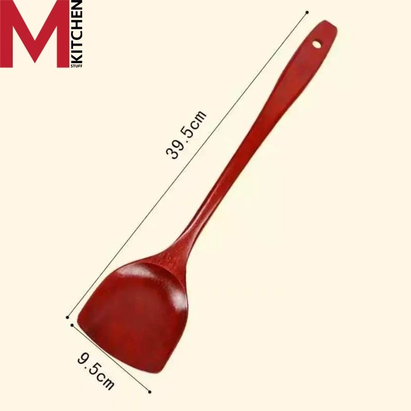 M KITCHEN ตะหลิว ตะหลิวไม้ 39 ซม ทนความร้อนได้ สำหรับกระทะเทปล่อน กระทะเคลือบหินอ่อน