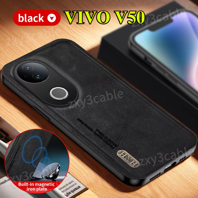 เกราะกันกระแทกสําหรับvivov50 V 50 V2427 VIVOV50Pro V50Proเคสโทรศัพท์Retroหนังนุ่มสําหรับVIVOV50 V 50