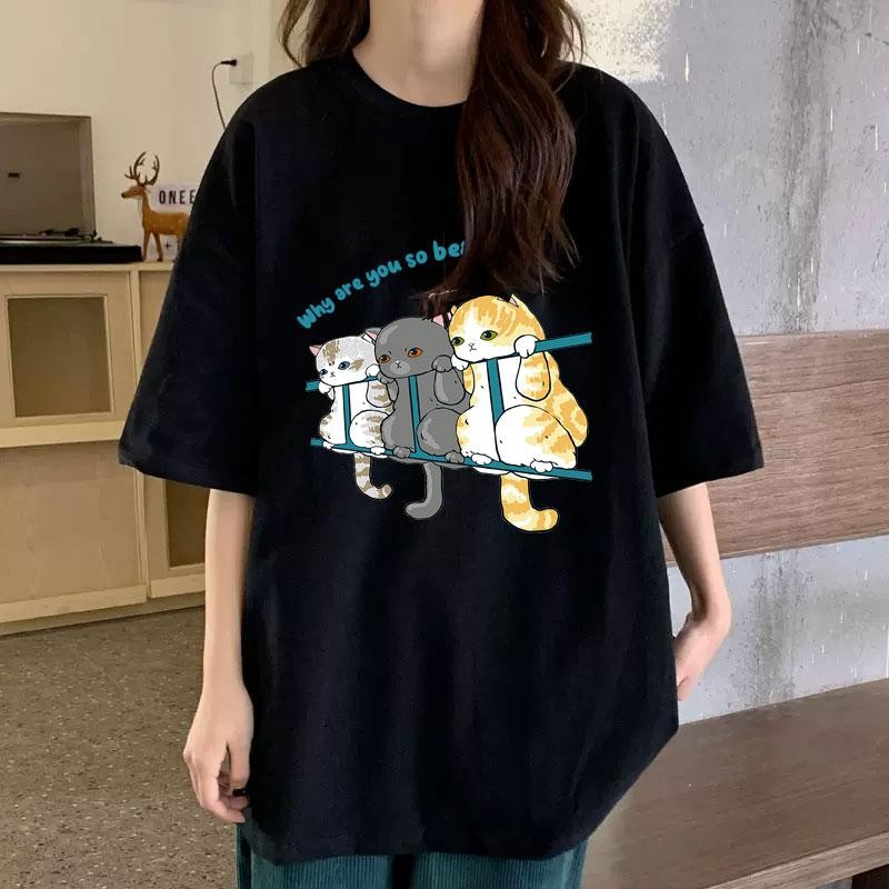 Feyre-basique เสื้อยืด ผ้าฝ้ายพรีเมี่ยม 100% ขนาดใหญ่ เสื้อคอกลม