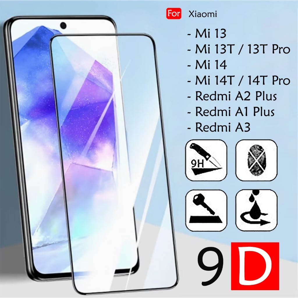 Xiaomi 14 13 13T 13T Pro 14T 14T Pro Redmi A2 Plus A1 Plus A3 A2 + 9D Full Crystal Clearกระจกนิรภัยป