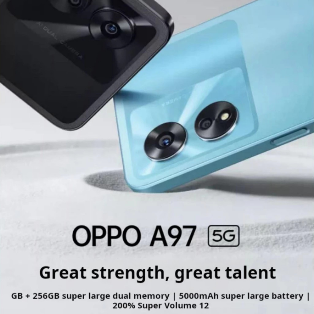 OPPO A97 5G (8GB RAM+256GB ROM) โทรศัพท์มือถือ หน้าจอใหญ่ 120Hz กล้องหลักAI 64 MP ชาร์จไว 67W SUPERV