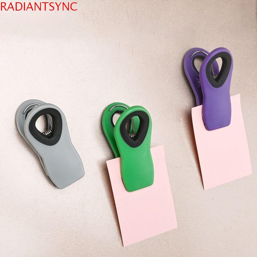 Radiantsync คลิปแม่เหล็กตู้เย็น, แม่เหล็กแรงสูง Moisture-proof Memo Note Magnet Clip, คลิปปิดผนึกอาหารเกรดอาหารกันลื่นอเนกประสงค์ถนอมอาหาร