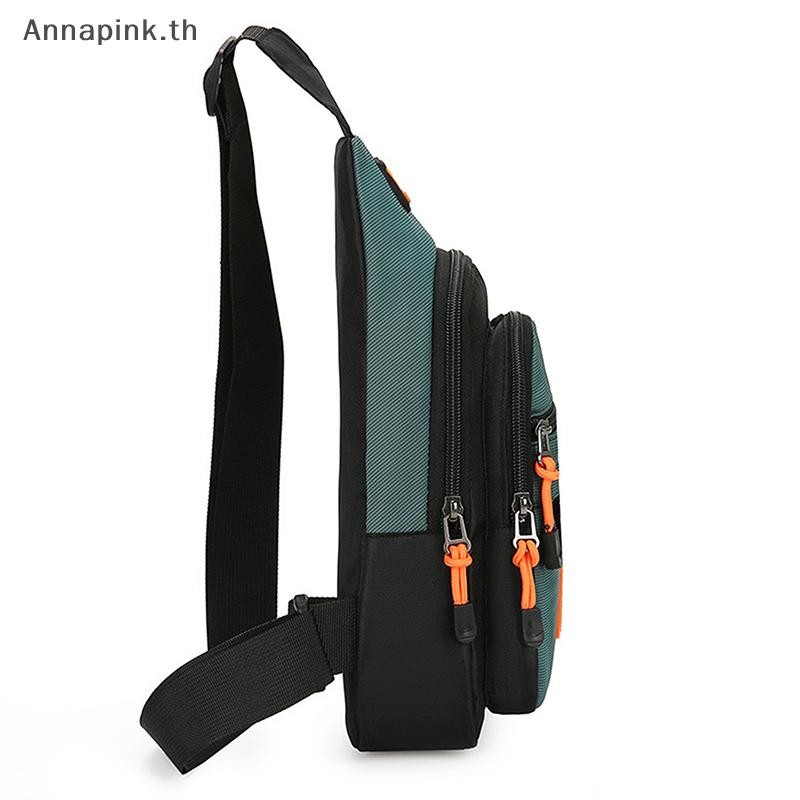 Ank Fashion Mens Chest Bag Handbag Lightweight Oxford Fabric Crossbody Shoulder Bag Stylish Casual เอวแพ็คชายกระเป๋าหน้าอก EN