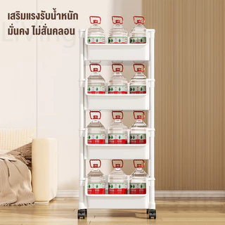 [ซื้อ 1 แถม 1]ชั้นวางของพลาสติก ในครัว อเนกประสงค์ มีล้อ 3/4ชั้นหนังสือ หนังสือเคลื่อนที่ รถเข็นเก็บของ