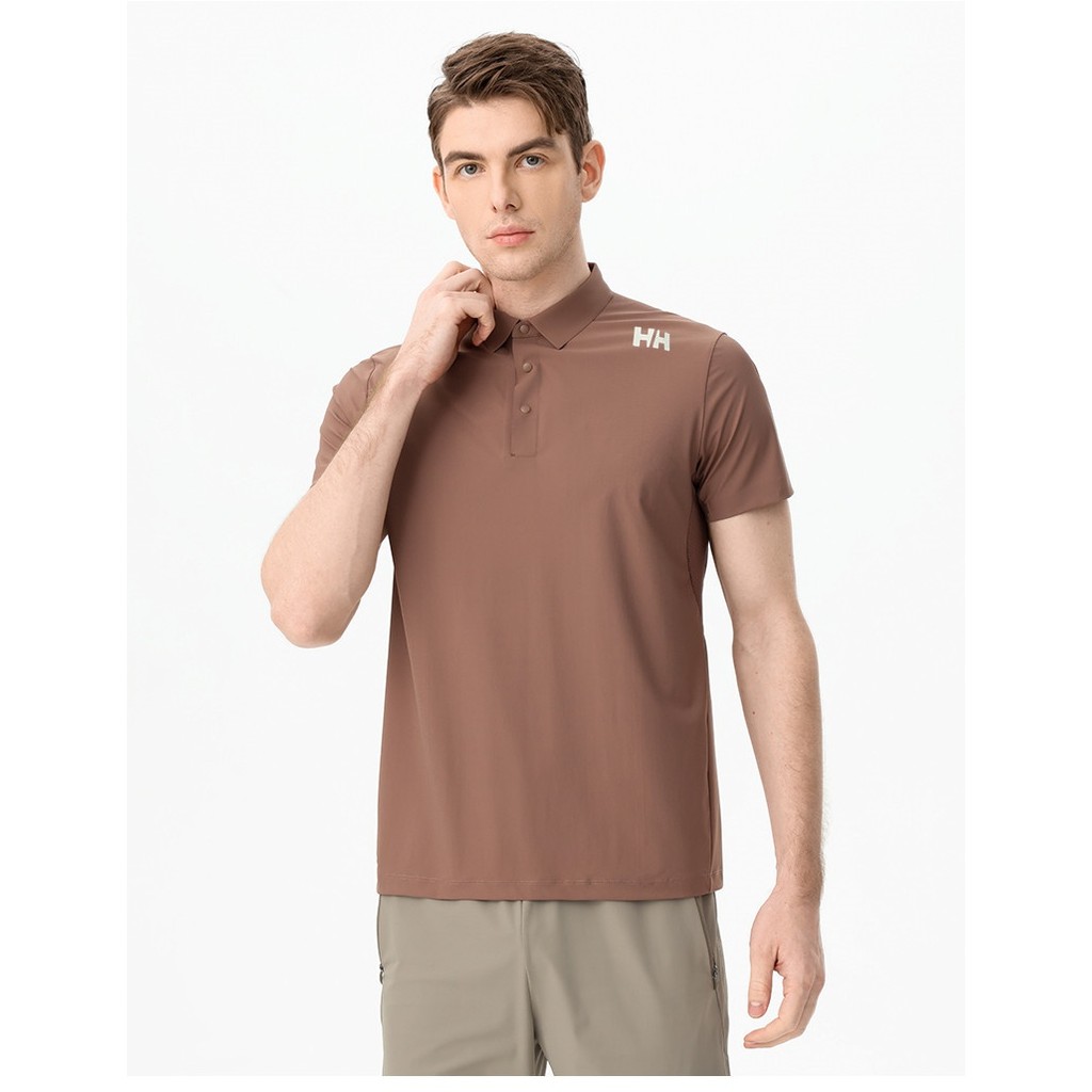 Helly HANSEN/HH ใหม่สไตล์คู่ลําลองพิมพ์เสื้อโปโลขั้นพื้นฐานเสื้อยืดแขนสั้น - รูปที่ 4