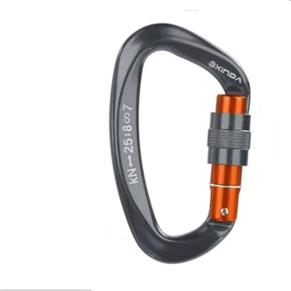 คาราบิเนอร์ รับน้ำหนักได้ 25 KN Carabiner เกลียวหมุน ยี่ห้อ: XINDA