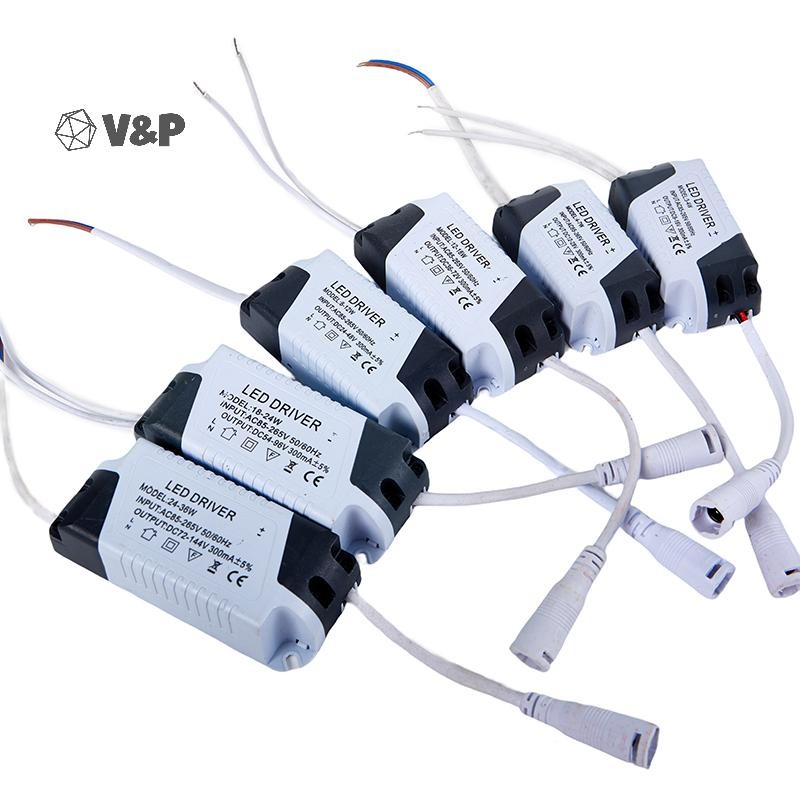 V&p 1PC 1-3W/4-7W/8/12-18W/18-24W ใหม่ Transformer LED Driver แหล่งจ่ายไฟ LED โคมไฟไดร์เวอร์ใหม่
