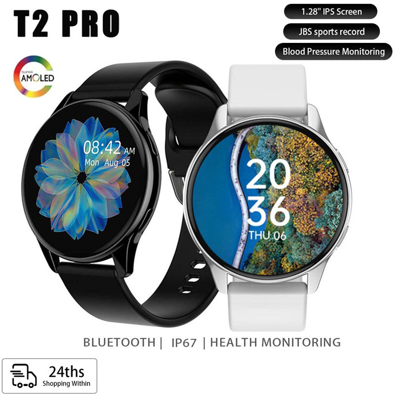 Smartwatch Galaxy watch Active 2 หน้าจอสัมผัสเต็มรูปแบบ T2 Pro สมาร์ทวอท์ชบลูทูธโทร VS hello watch h