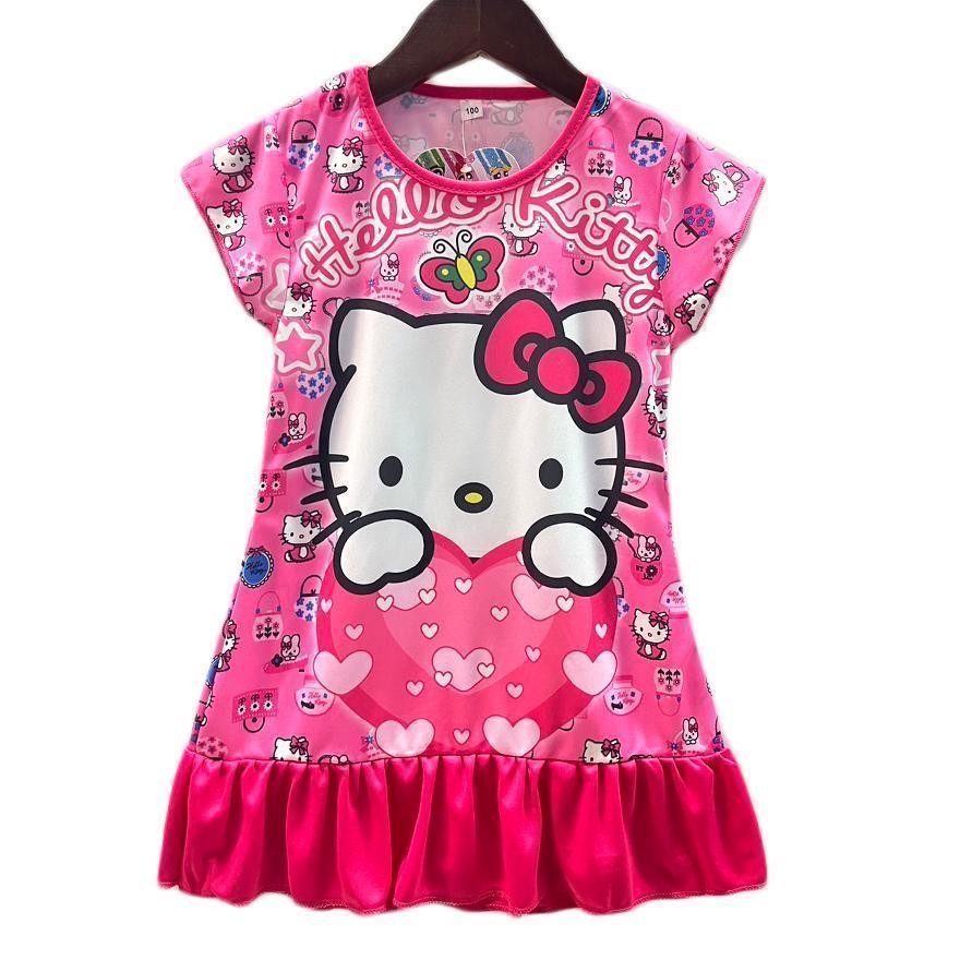 ชุดเดรสกระโปงเด็กผู้หญิง ผ้ามันผ้าไมโครเกรดพรีเมี่ยม PM003