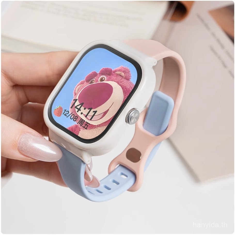 สายนาฬิกาซิลิโคน 2 in1 สำหรับ Redmi Watch 5 เคส + สาย Redmi Watch 4 เคสซิลิโคนอ่อนนุ่ม สาย Redmi Watch 4 เคส Redmi watch 3 active