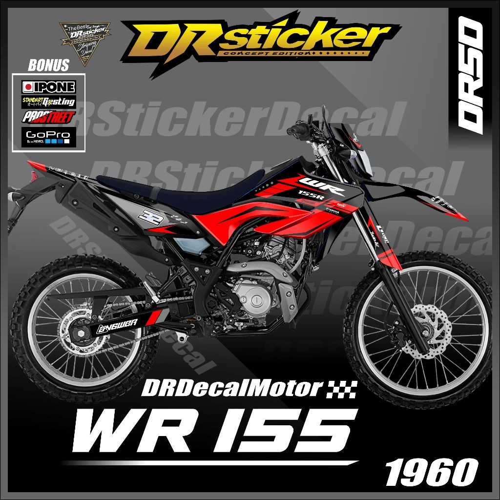 ชําระเงินปลายทาง Decal Sticker Full Body Decal Sticker Yamaha Wr 155 Decal Sticker Motor Yamaha Wr 1