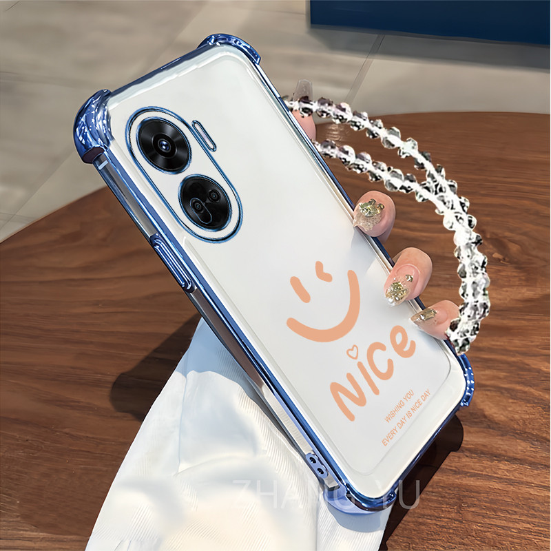 กันกระแทก Case สําหรับ OPPO Reno 11 12 13 Pro Reno 12F 13F 5G TPU เคสโทรศัพท์ขั้นสูงโปร่งใส Nice ใหม่ Lanyard SoftCase