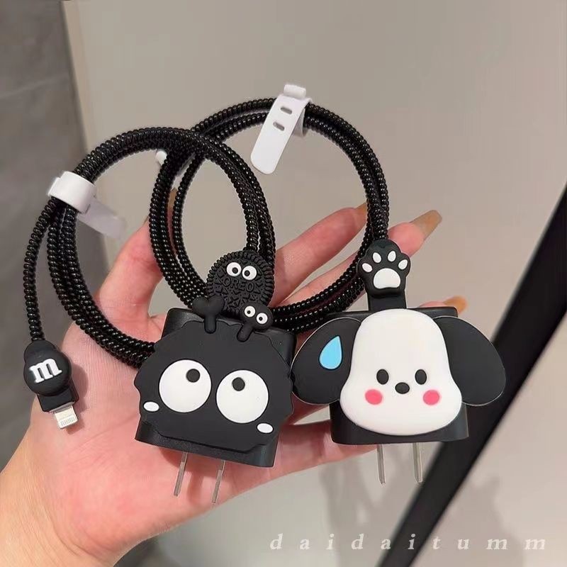 น่ารัก Pochacco XIAOMI charger Protector สําหรับ 33W 67W 90W 120W ฝาครอบสายชาร์จสาย organizer Type C