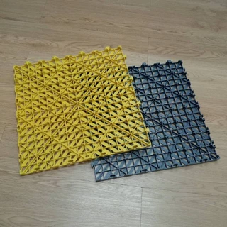 แผ่นปูพื้นพลาสติก PVC แผ่นรองกันลื่น ในห้องน้ำ ห้องครัว ระเบียง แผ่นปูพื้น DIY หนา 2cm
