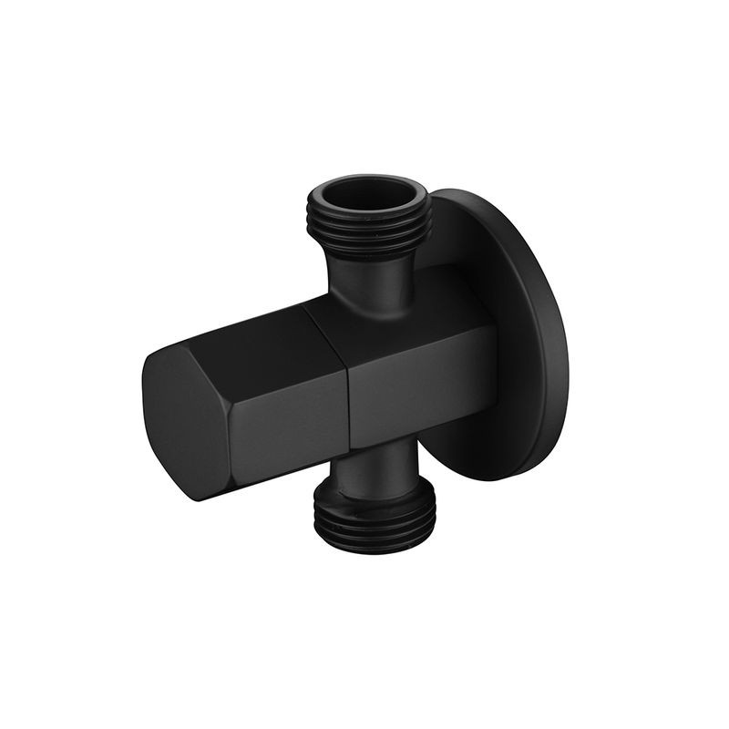 BATH&BATH BT-8218MBสต๊อปวาล์ว3ทาง ทองเหลือง ดำด้าน