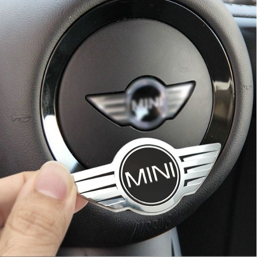 Mini COOPER Steering Wheel Logo, COUNTRYMAN, Hardtop, Car Steering Wheel Center Logo, Metal Logo