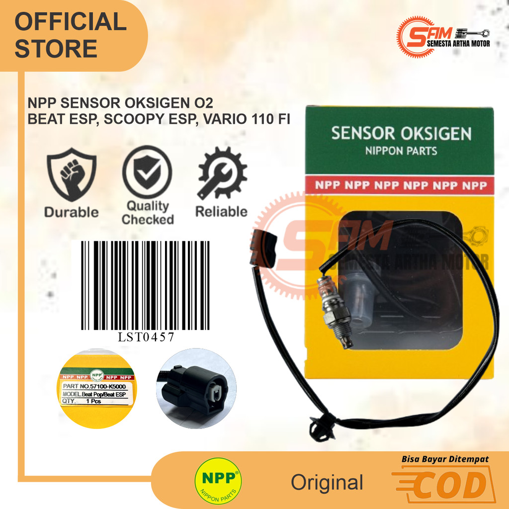 NPP เซนเซอร์ออกซิเจน O2 Beat Street Pop Scoopy Vario 110 FI ESP CO2 Oxy ไอเสีย K44