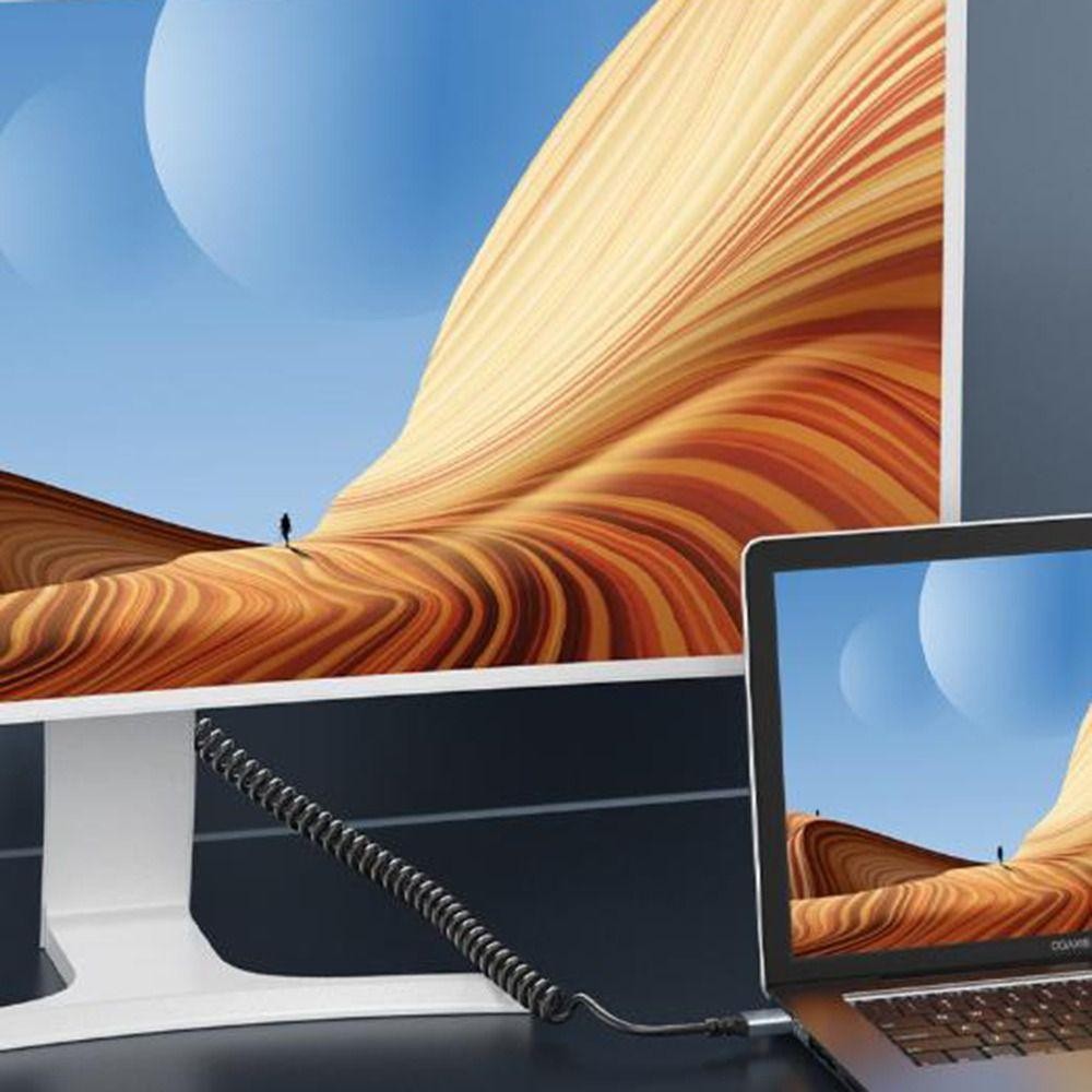 YUJINX HDMI to Mini HDMI, Telescopic Spring Cable Plug and Play สาย HDMI to HDMI, อุปกรณ์เสริมความละเอียดสูง 4K/2K @ 60hz 1080P สายอะแดปเตอร์ - รูปที่ 4