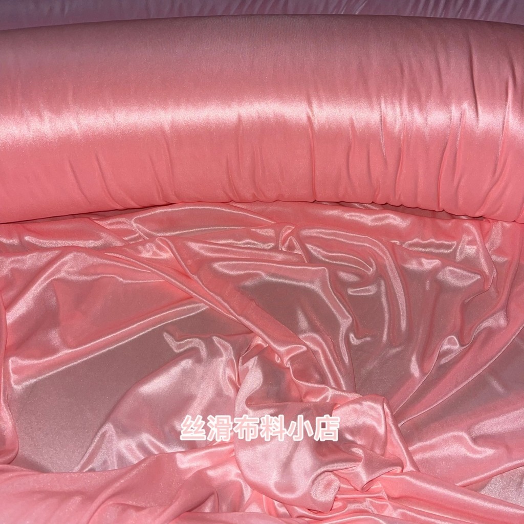 R RED PLUM SIHUABL สองด้าน Silky ผ้ายืดนุ่มความหนาแน่นสูง 50D ยืดหยุ่น Lighted ชุดนอนชุดเสื้อผ้าผ้า Pearlescent