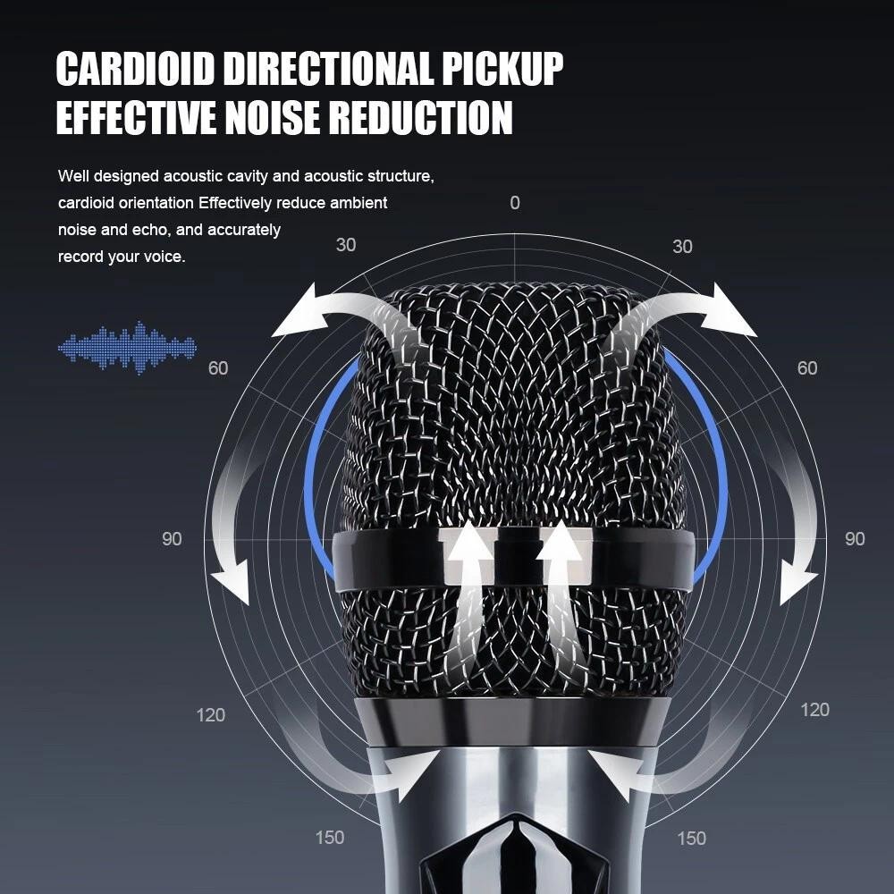 ไมโครโฟนไร้สาย ไมค์ร้องเพลง ไมค์ ไมค์ไร้สาย ไมโครโฟน คาราโอเกะ microphone ไร้สาย ไมค์โครโฟน ไมค์ลอย UHF