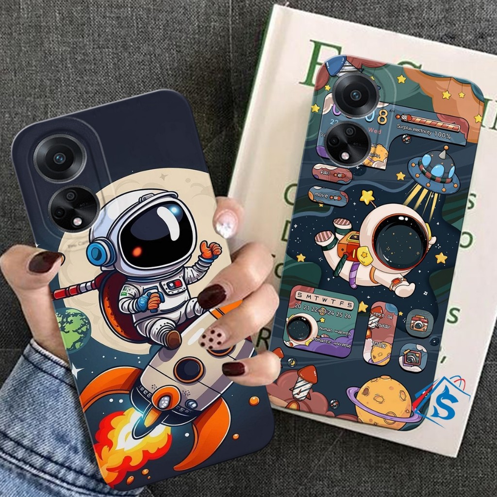 HP Softcase OPPO A18 A38 A17 A17K A58 4G/A58 5G A78 4G/A78 5G A79 5G A98 A16K A16E NASA Motif - เคส 
