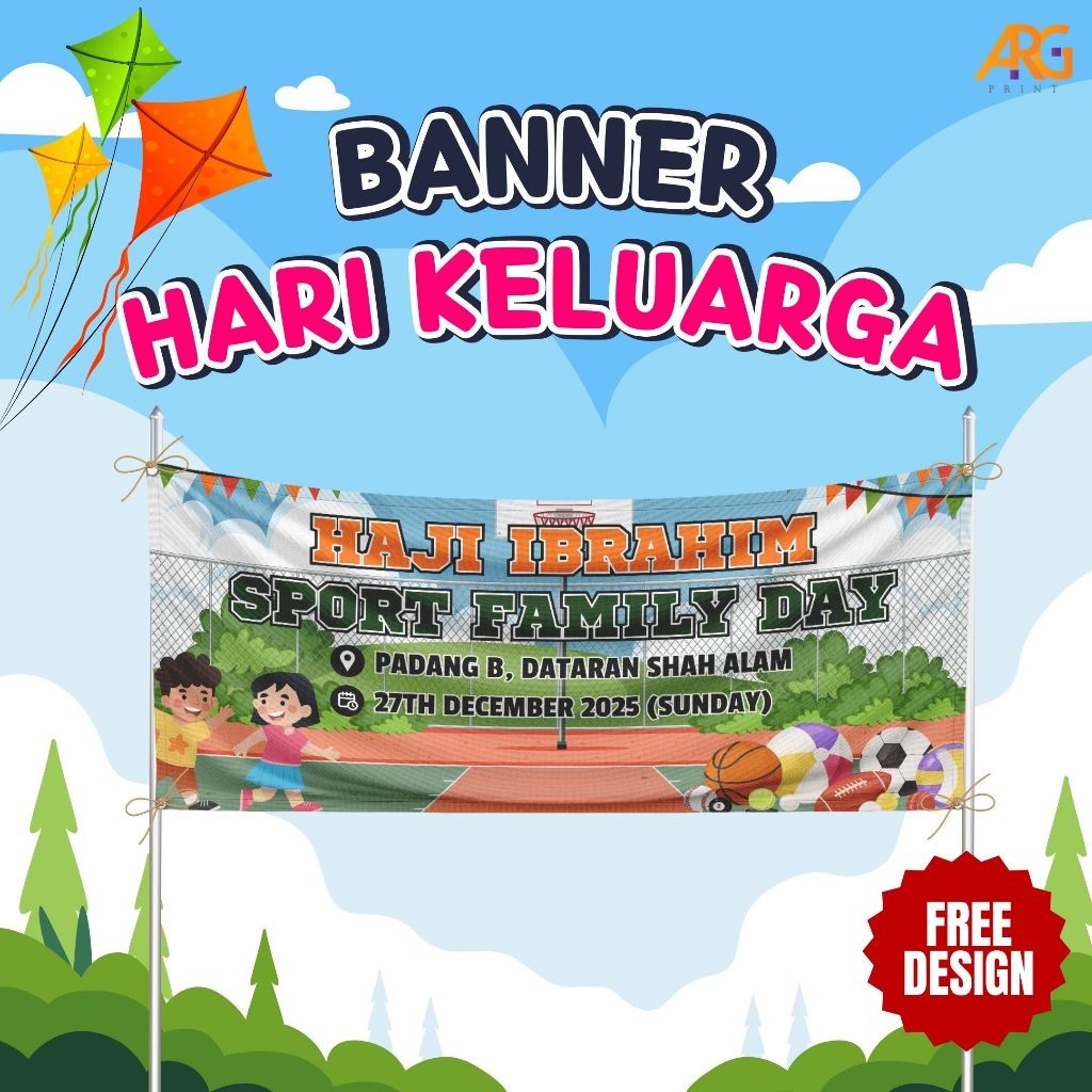 คอลเลกชันแบนเนอร์ Hari Keluarga Family Day Travel Trip Harga Kilang Template Design 1 Hari