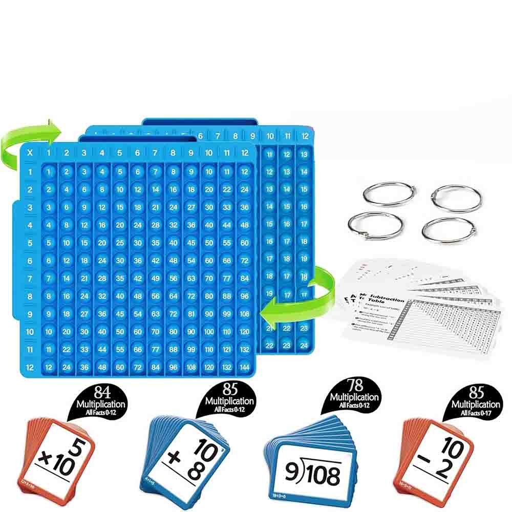 Pop Fidget Chart Multiplication Flash Cards Set Math Game Flash Cards Table Math Games Toy 156X/set 