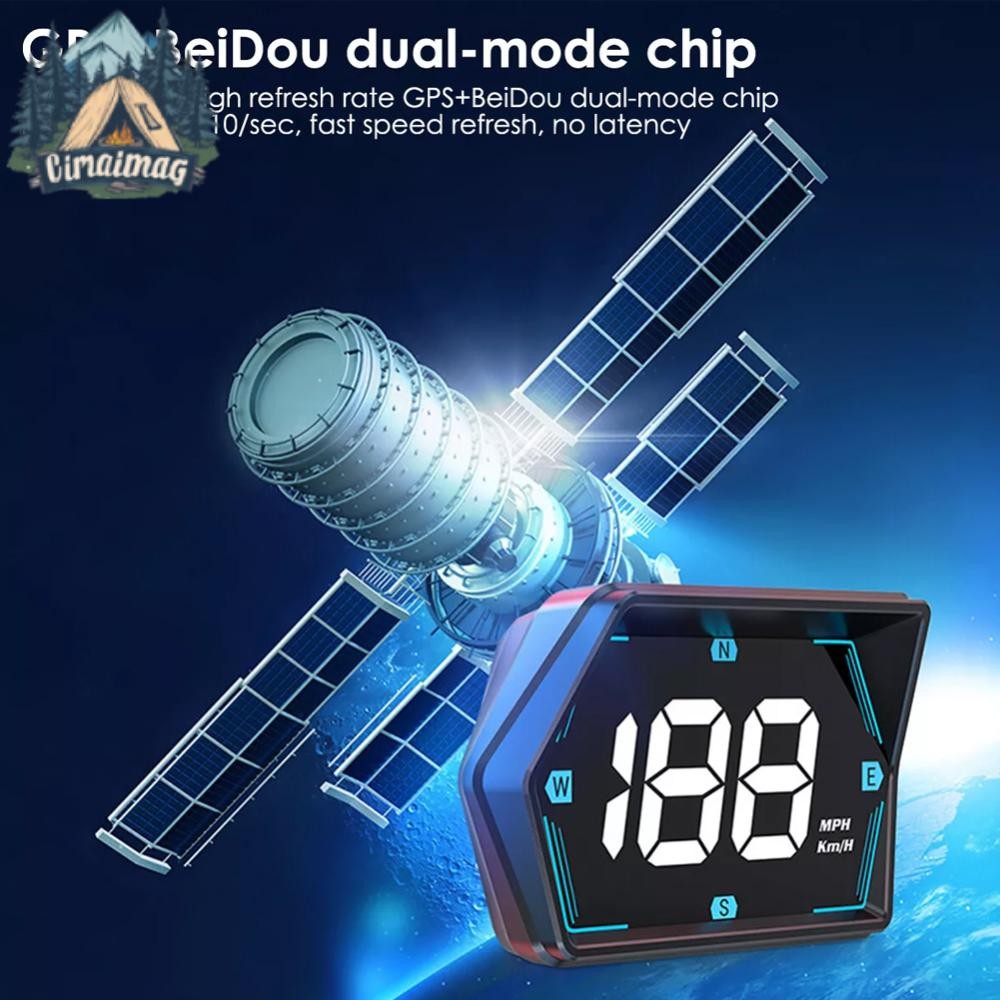 รถดิจิตอล GPS Speedometer Overspeed Alarm Digital GPS HUD Speedometer เครื่องวัดระยะทาง