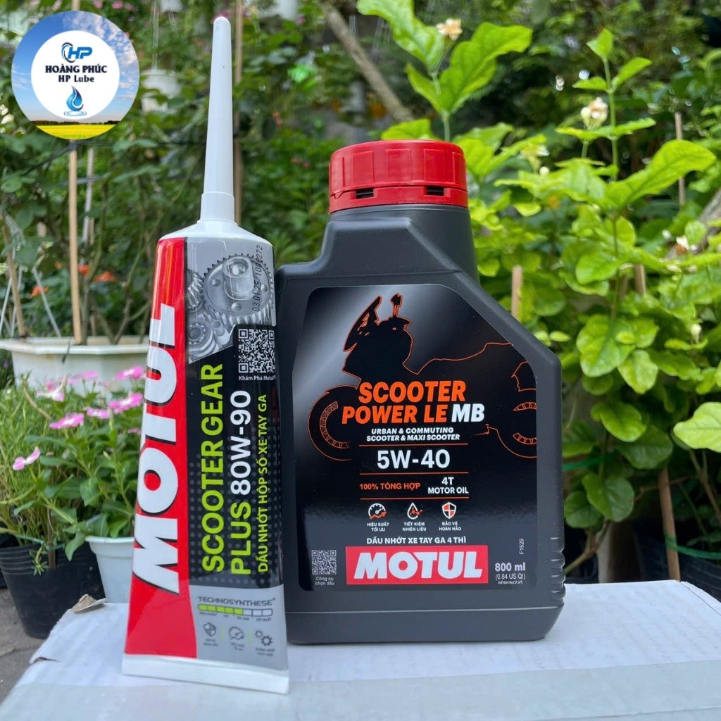 Motul Scooter Power LE 5W40/Expert 10w40 800ml+ Motul ของแท้ Laptop/Gearbox Oil 120ml
