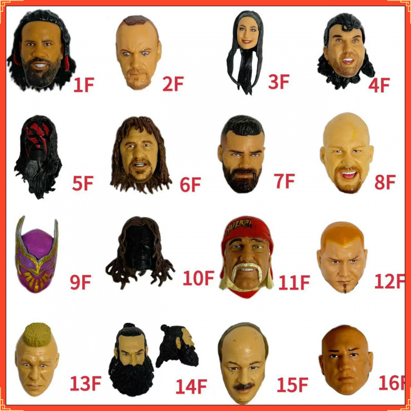 Wwe Wrestler รูปเปลี่ยนหัวแกะสลักอุปกรณ์เสริม 6-7 นิ้ว Action figure Head ราคา ถูกที่สุด ดีลบีเคเค