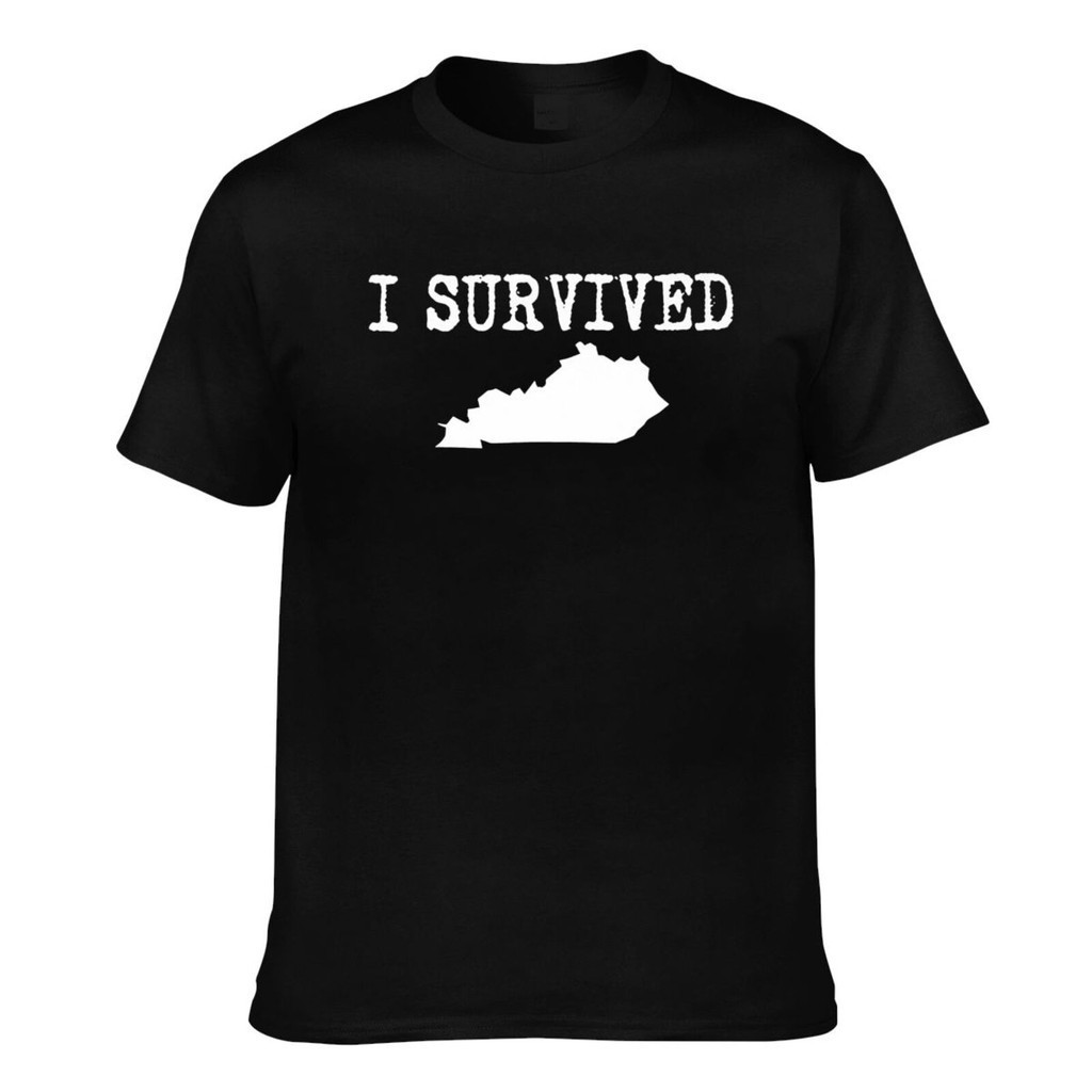 I Survived Kentucky Silhouette Fashion Mens Graphics Printing Tee