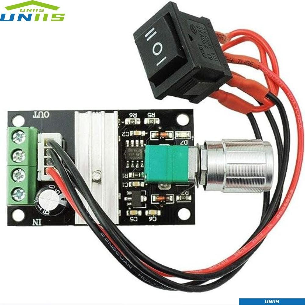 Uniis ตัวควบคุมความเร็วมอเตอร์ DC 6V 12V 24V 28V PWM ปรับได้ 3A 80W