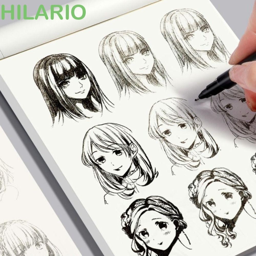 Hilario หนังสือวาดภาพระบายสี การ์ตูน Novice Zero Basic Comics Girl Boy Manga Sketching Tutorial แบบมืออาชีพ สําหรับเด็กผู้ชาย ผู้หญิง