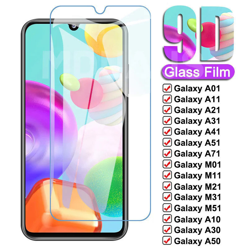 ฟิล์มกระจกนิรภัยกันรอยหน้าจอ ความละเอียดสูง สําหรับ Samsung Galaxy M01 M11 M21 M31 M51 A01 A11 A21 A31 A41 A51 A71 mxj5 G2 Intl 9h