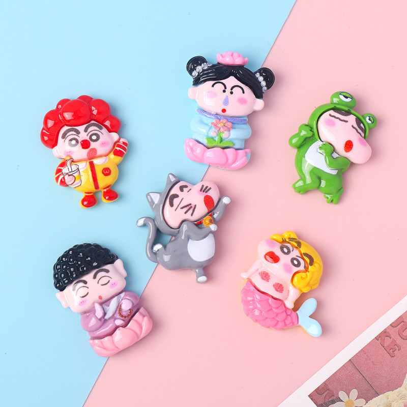 [4 #] เครื่องประดับเรซิ่น ลายการ์ตูนชินจัง แวววาว แฮนด์เมด diy สําหรับรองเท้า กิ๊บติดผม เคสโทรศัพท์ ถ้วยน้ํา