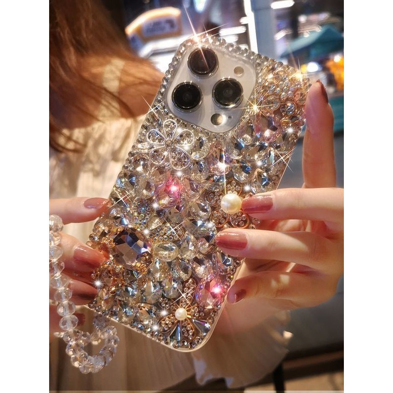 Luxury Full Diamond Rabbit iPhone15 Apple 14 เคสโทรศัพท ์ 13/12/11/pro Shock-proof xsmax Soft Case xr8 การ ์ ตูน - รูปที่ 5