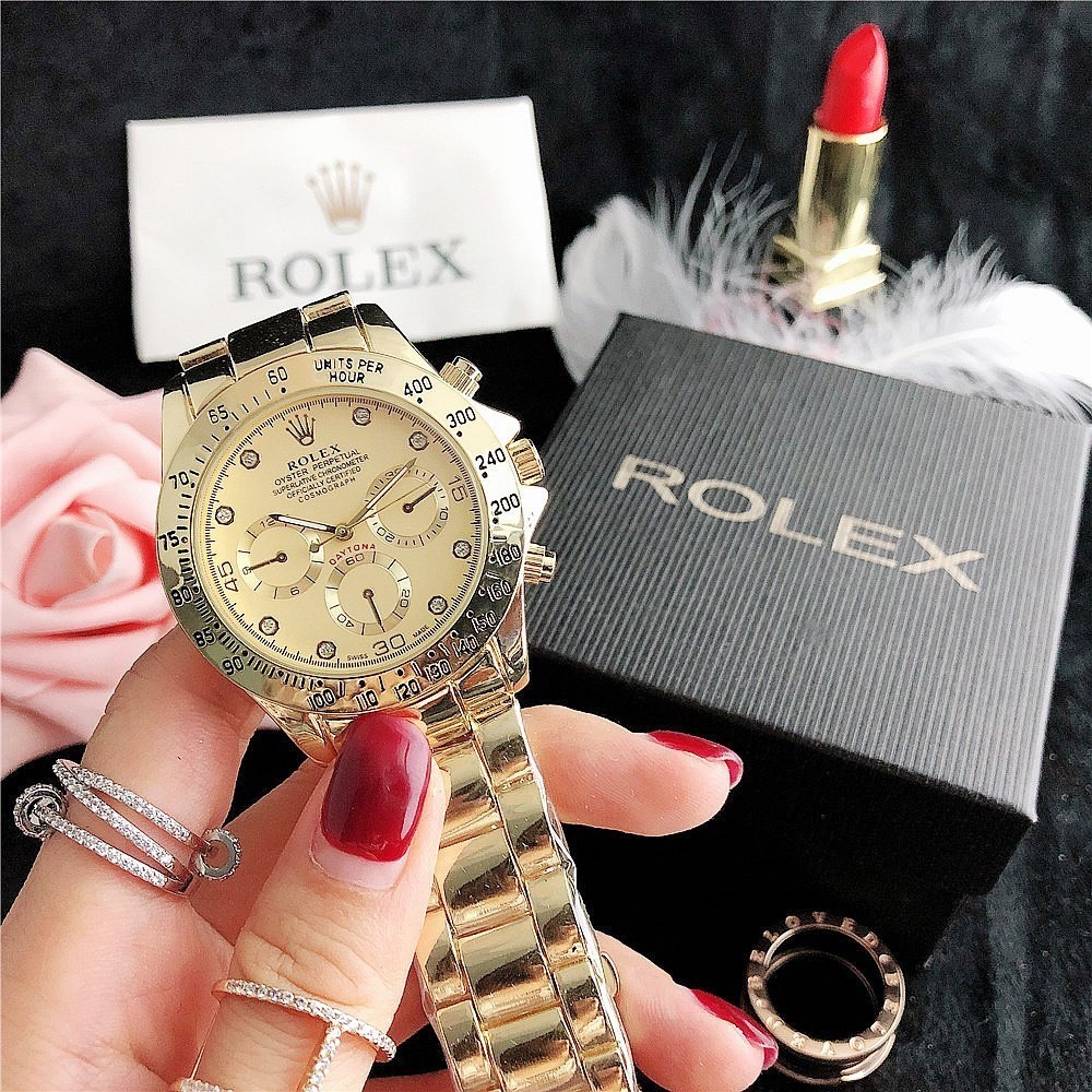 Rolex Rolex universe Daytona เคาน์เตอร์ซีรีส์ควอตซ์นาฬิกาผู้ชาย Rui นาฬิกา 40 มม.K gold 18k gold dia